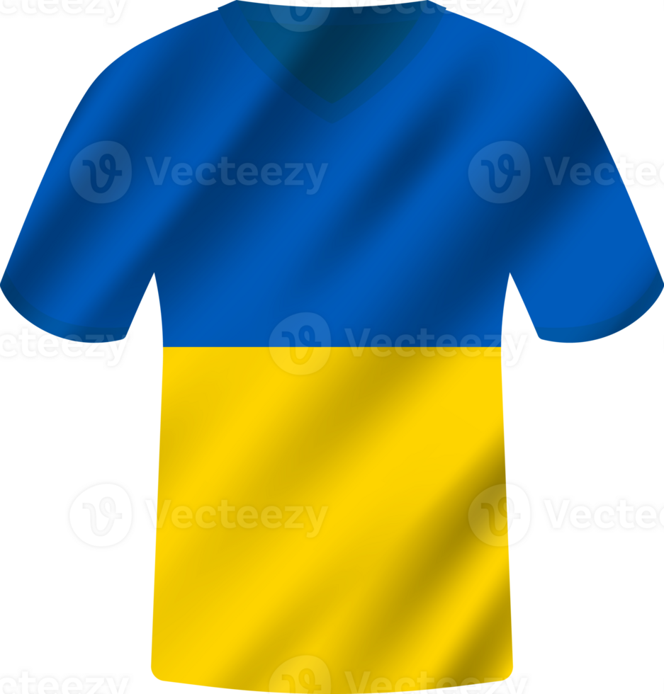 Ukraine flag waving jersey soccer team png