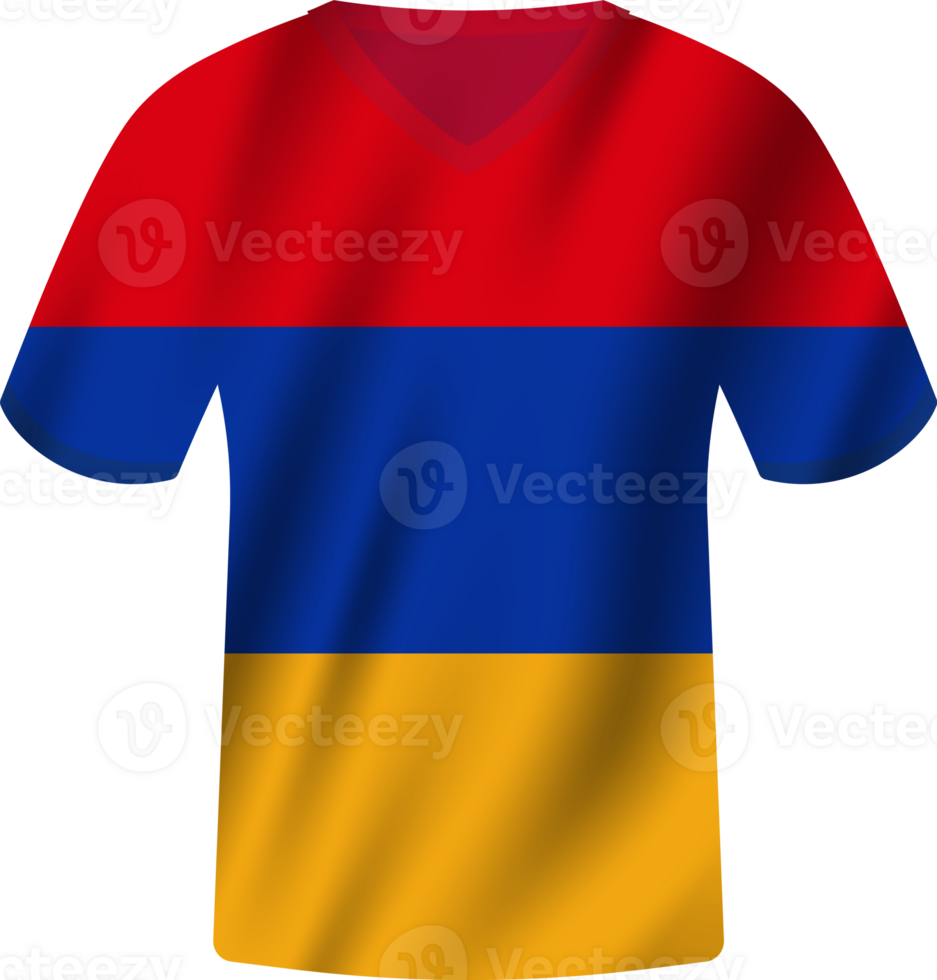 Armenia flag waving jersey soccer team png