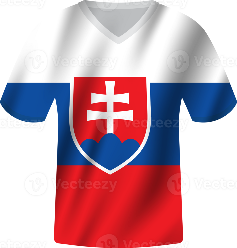 Slovakia flag waving jersey soccer team png