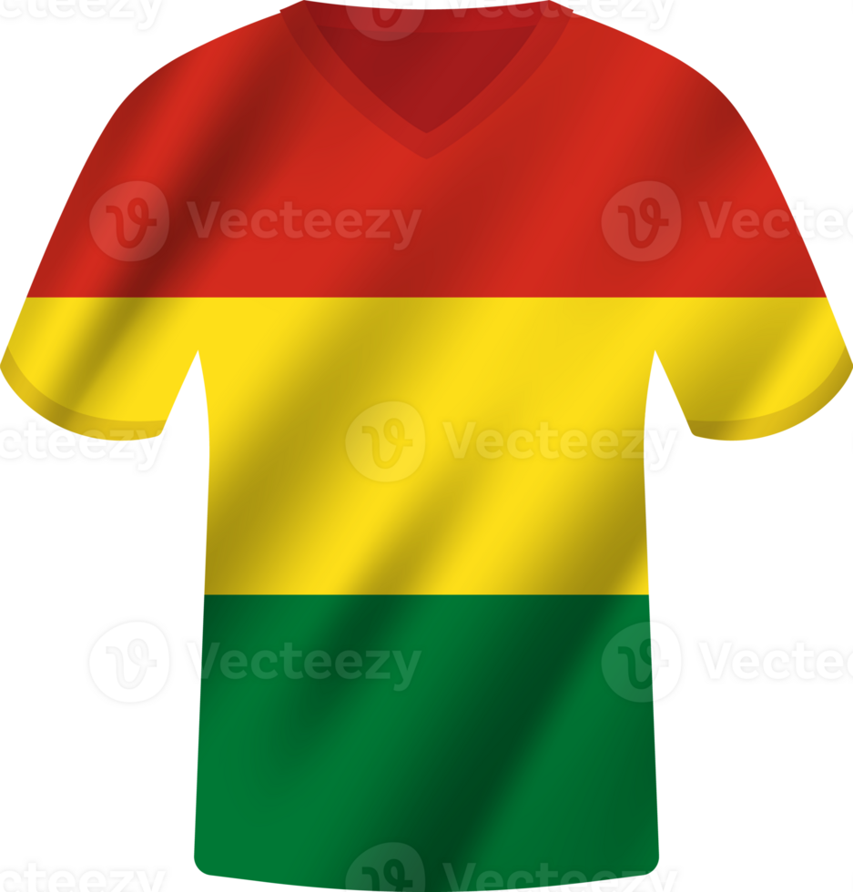 Bolivia flag waving jersey soccer team png