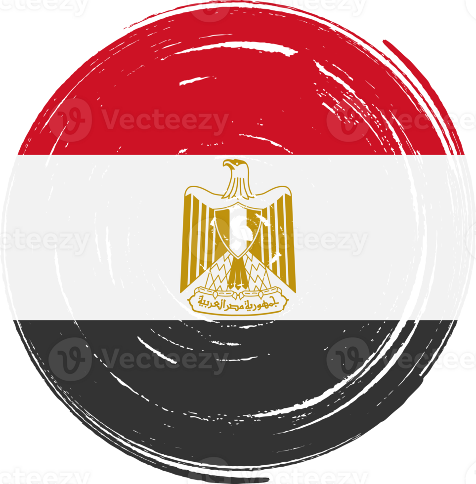 Egito bandeira círculo grunge estilo png