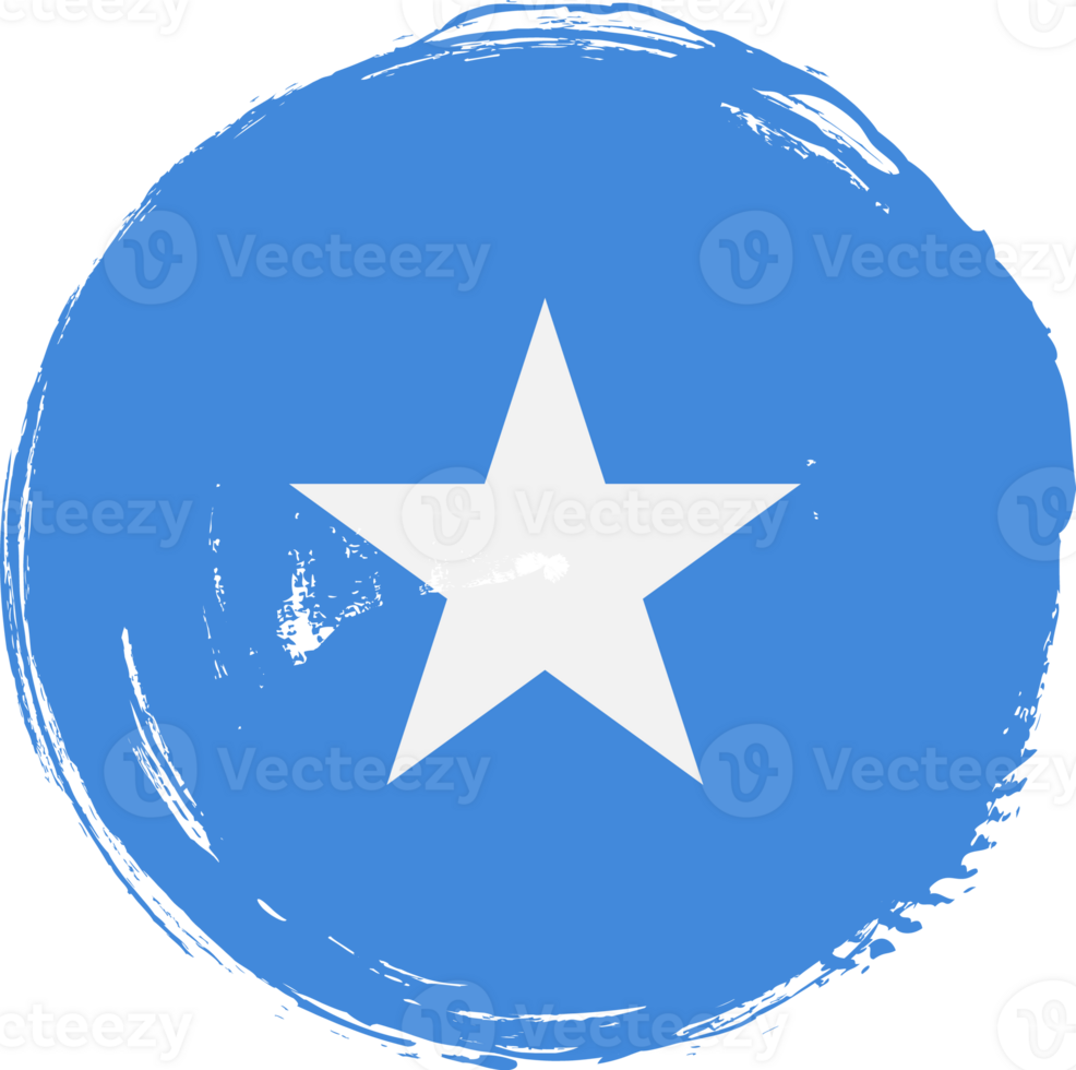 Somalia flag circle grunge style png