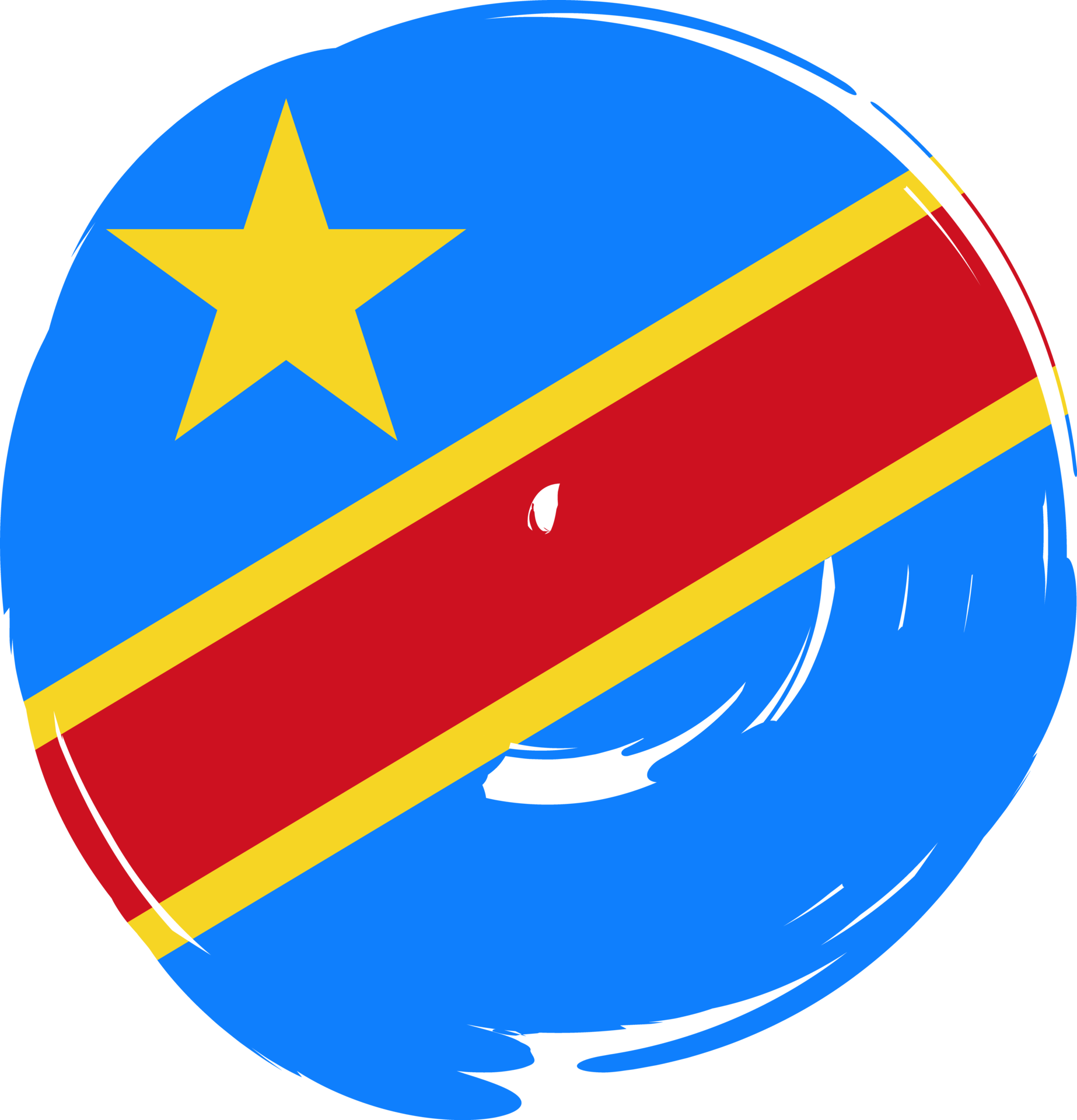 democrático república de el congo bandera circulo grunge estilo