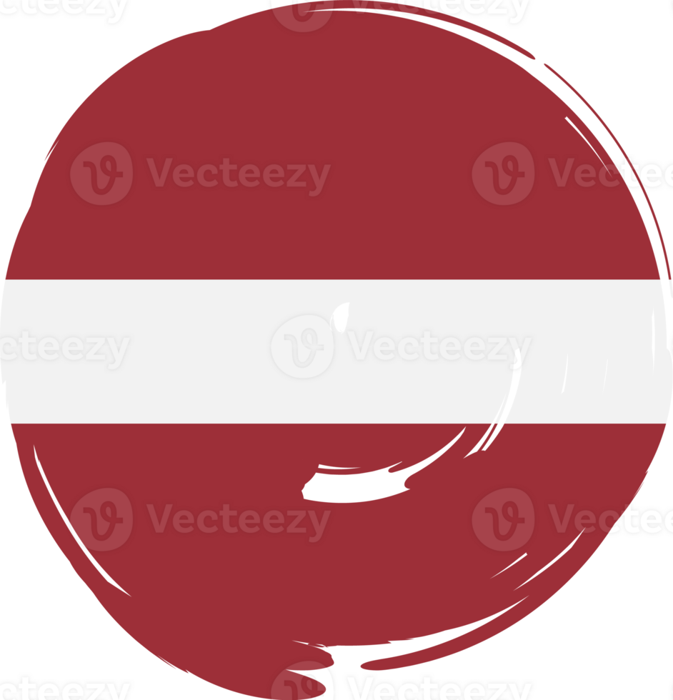 Latvia flag circle grunge style png