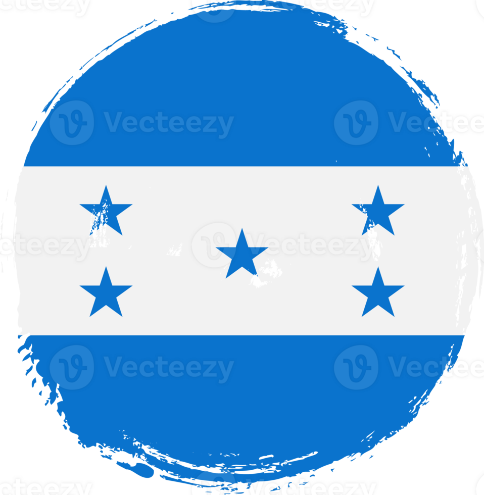 Honduras flag circle grunge style png