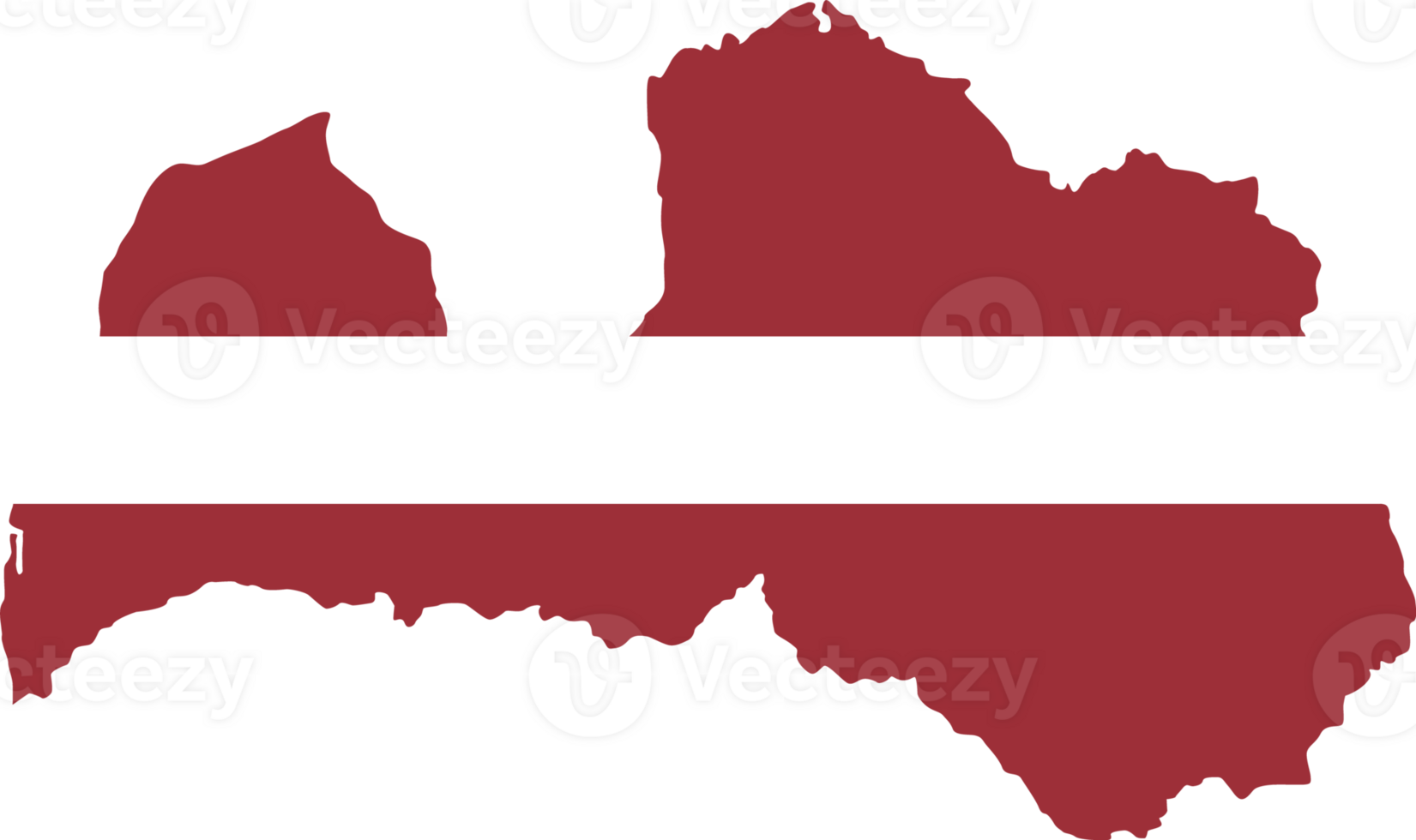 Latvia flag pattern on country map png