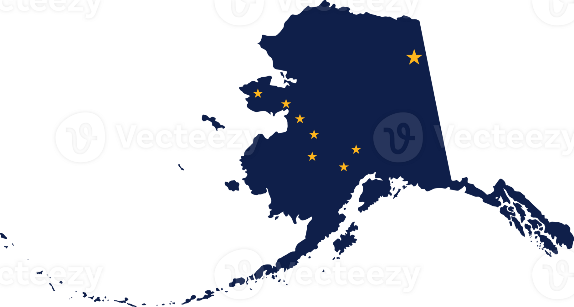 Alaska flag pattern on country map png