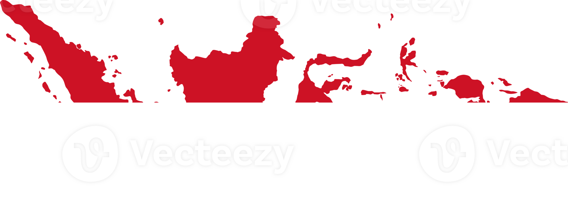 Indonesia flag pattern on country map png