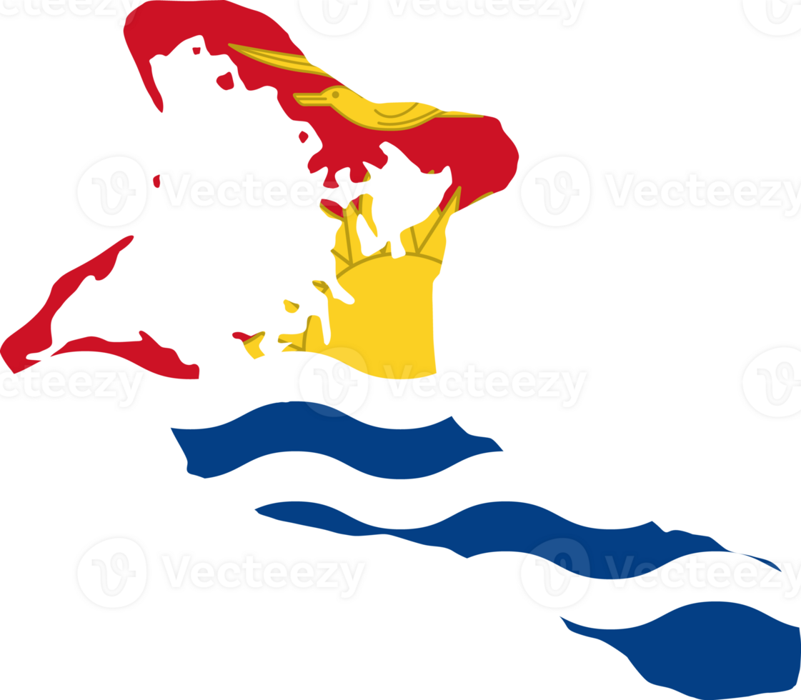 Kiribati flag pattern on country map png