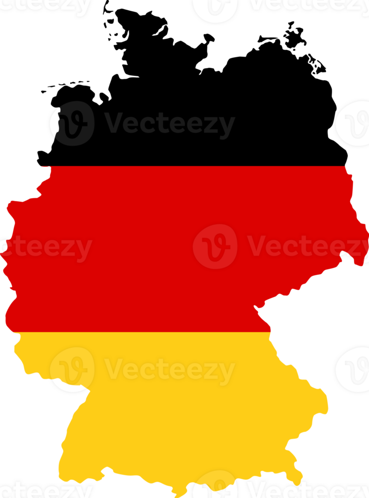 Germany flag pattern on country map png