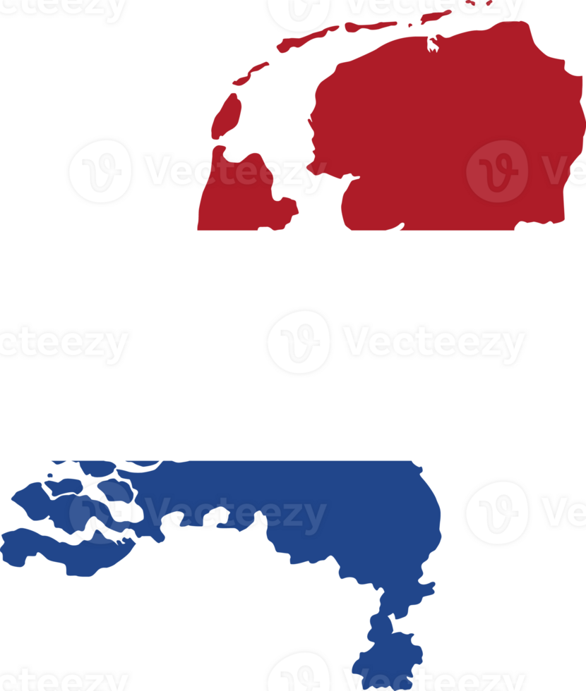 Netherlands flag pattern on country map png