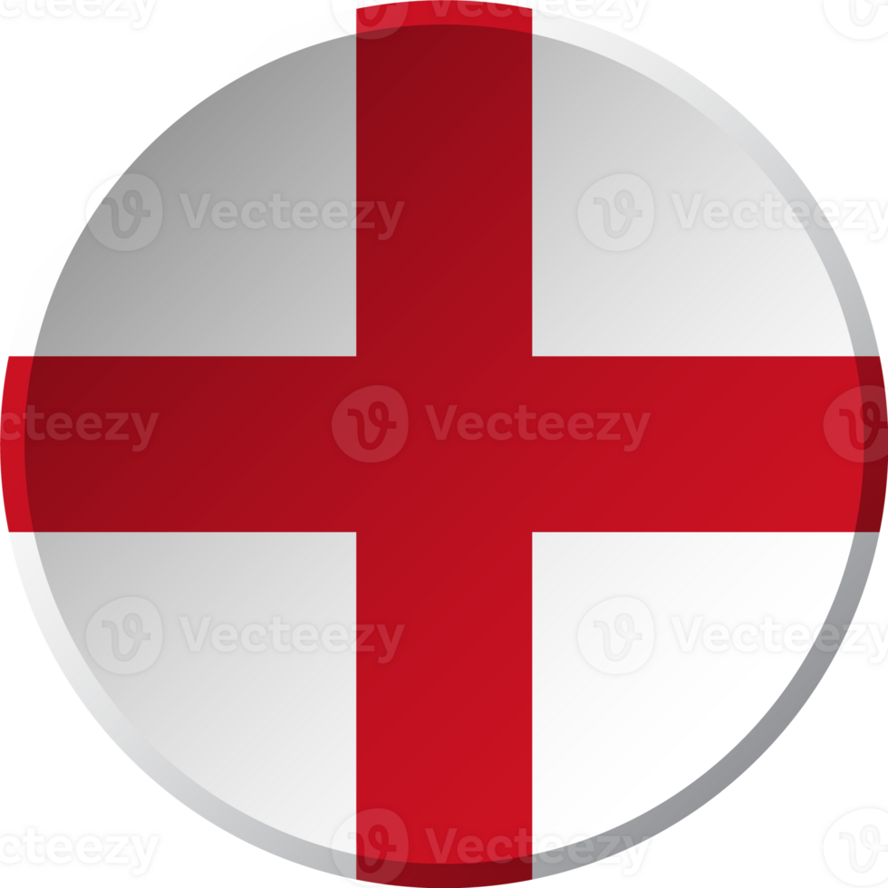 England flag with circular concave button design png