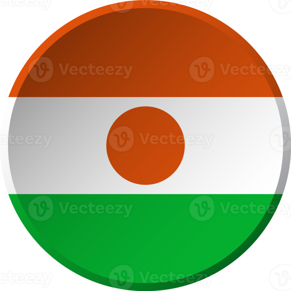 Niger bandiera con circolare concavo pulsante design png