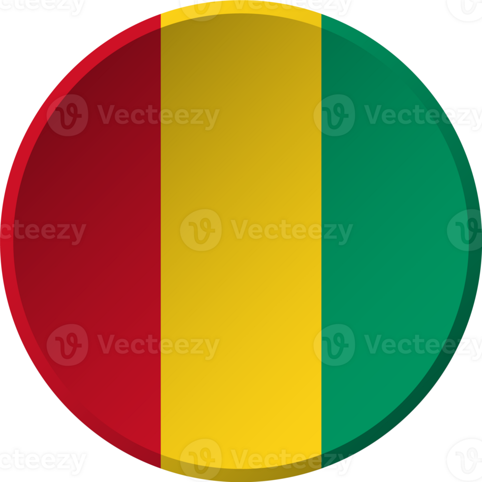 Guinea flag with circular concave button design png