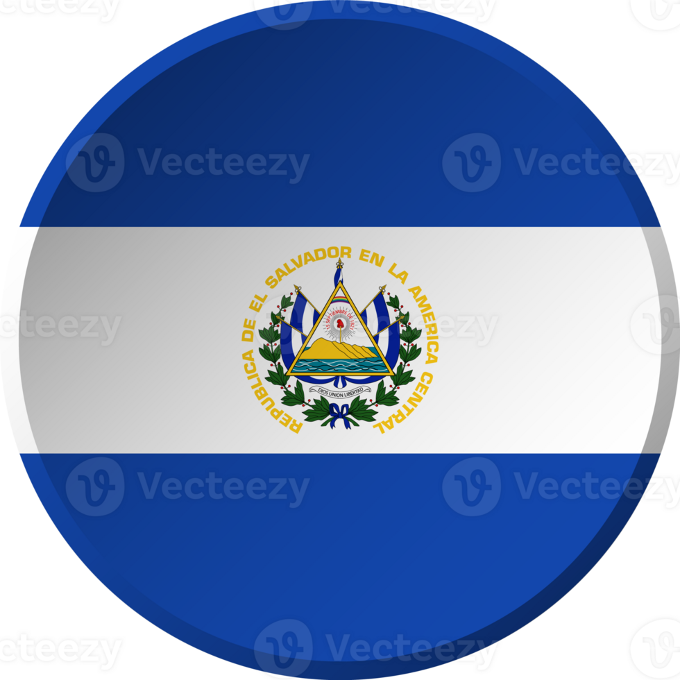 El Salvador flag with circular concave button design png