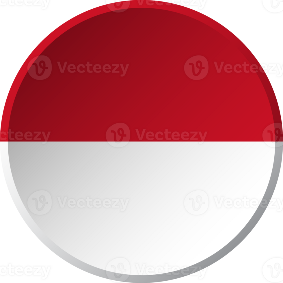Indonesia flag with circular concave button design png