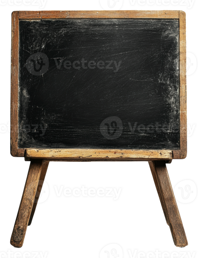 Classic wooden chalkboard with a rustic design png