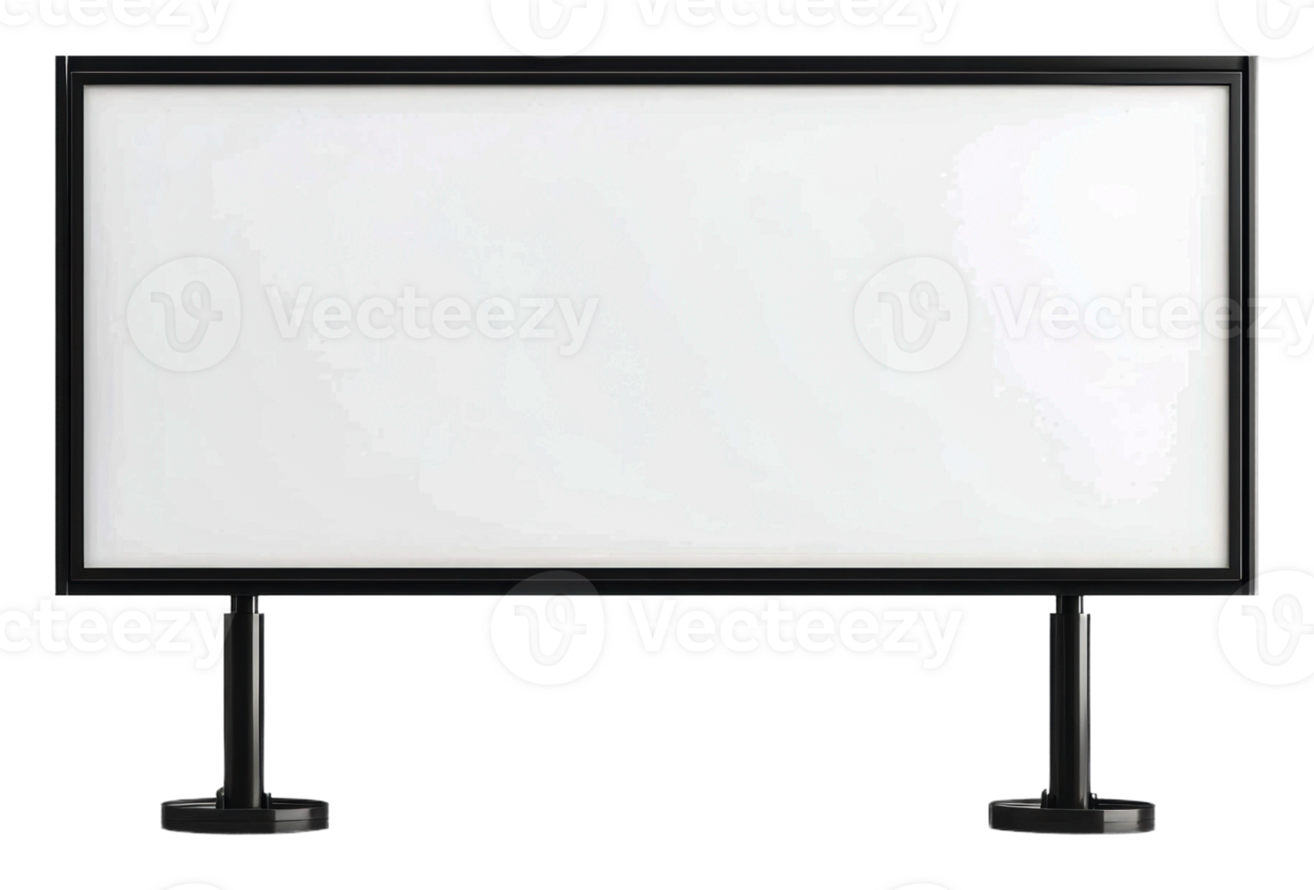 Empty ad board at busy intersection png