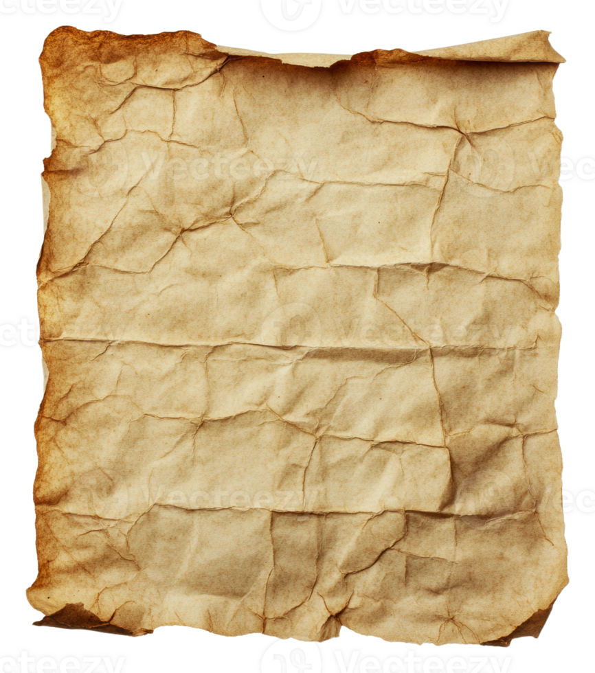 Textured vintage aged paper png