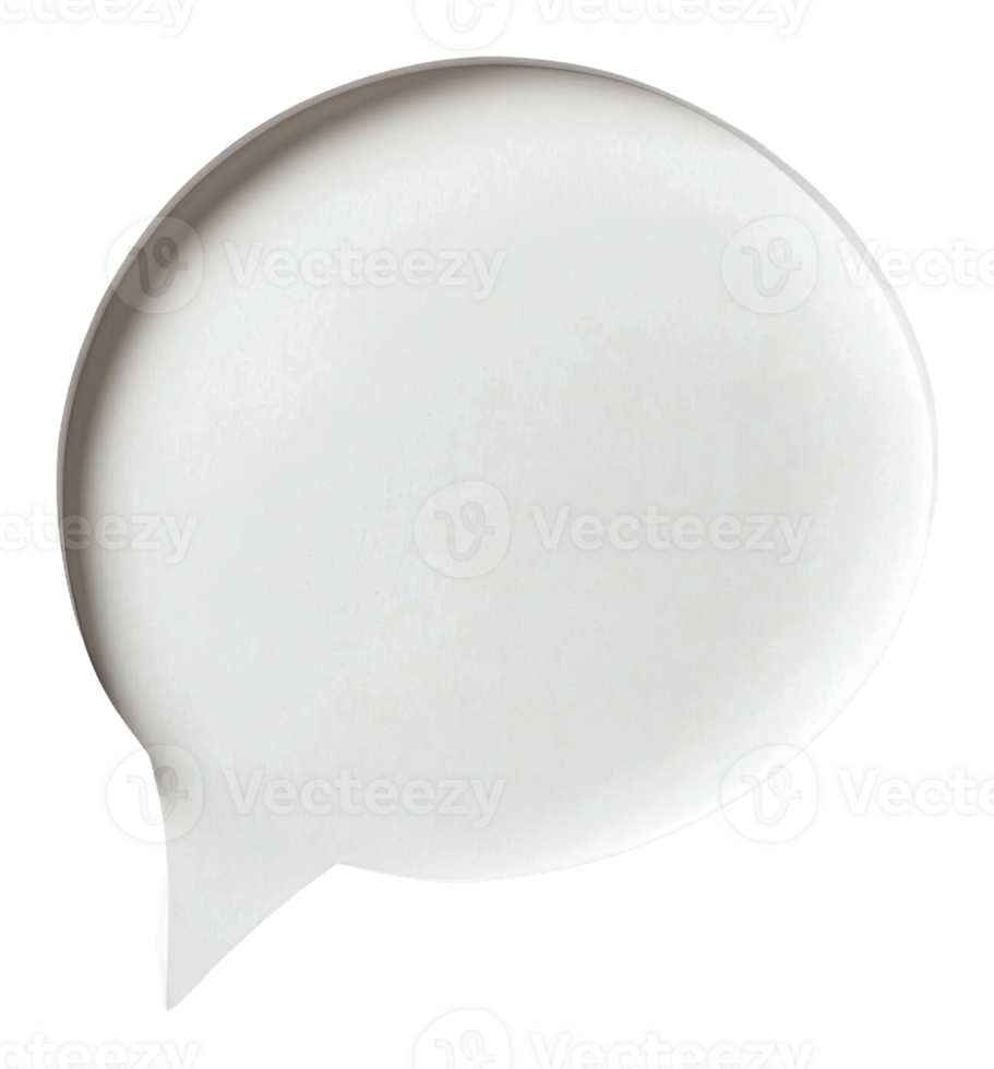 White speech bubble isolated on a clean background png