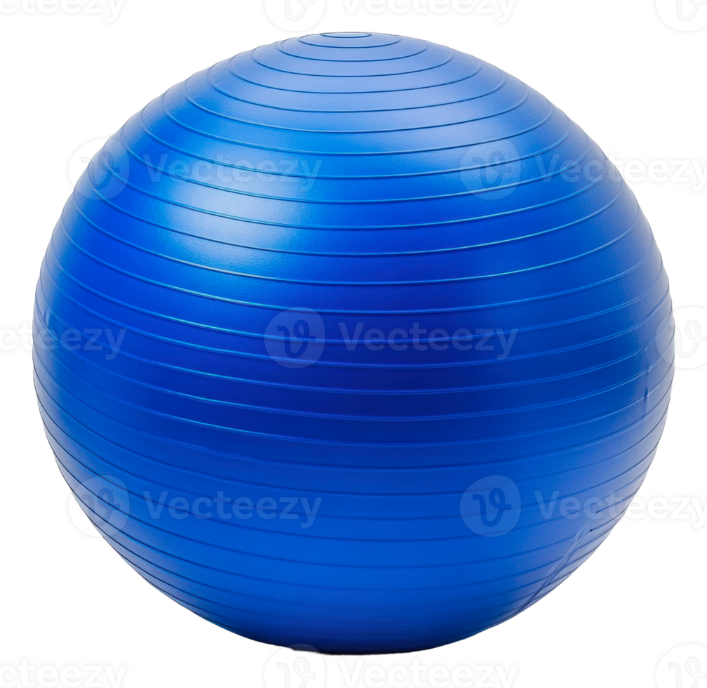 Blue fitness therapy exercise ball png