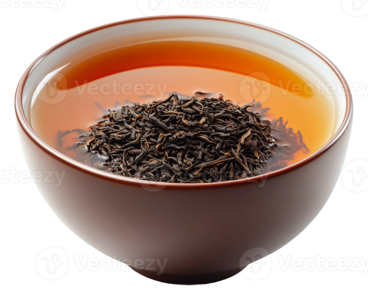 A bowl of freshly brewed black tea in sunlight png