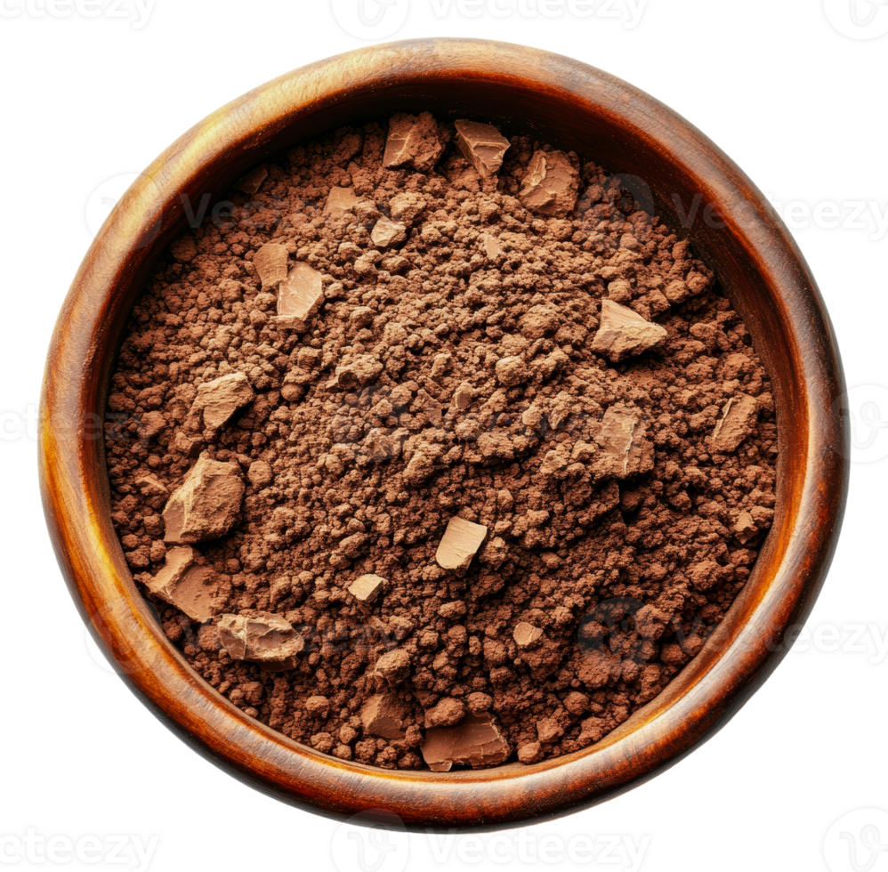 Cocoa powder in bowl, ready to bake png