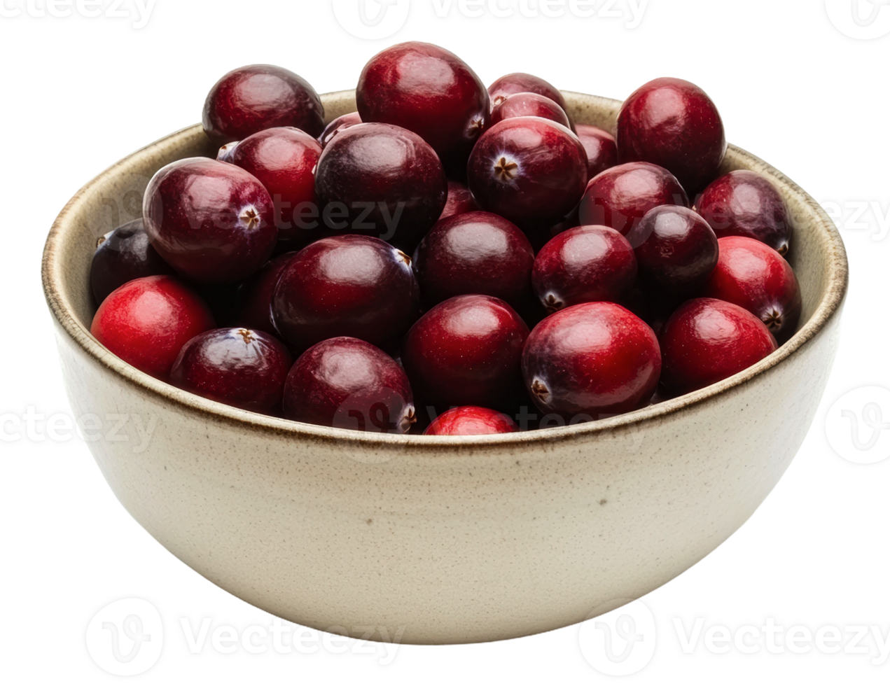 Cranberries in a ceramic bowl png