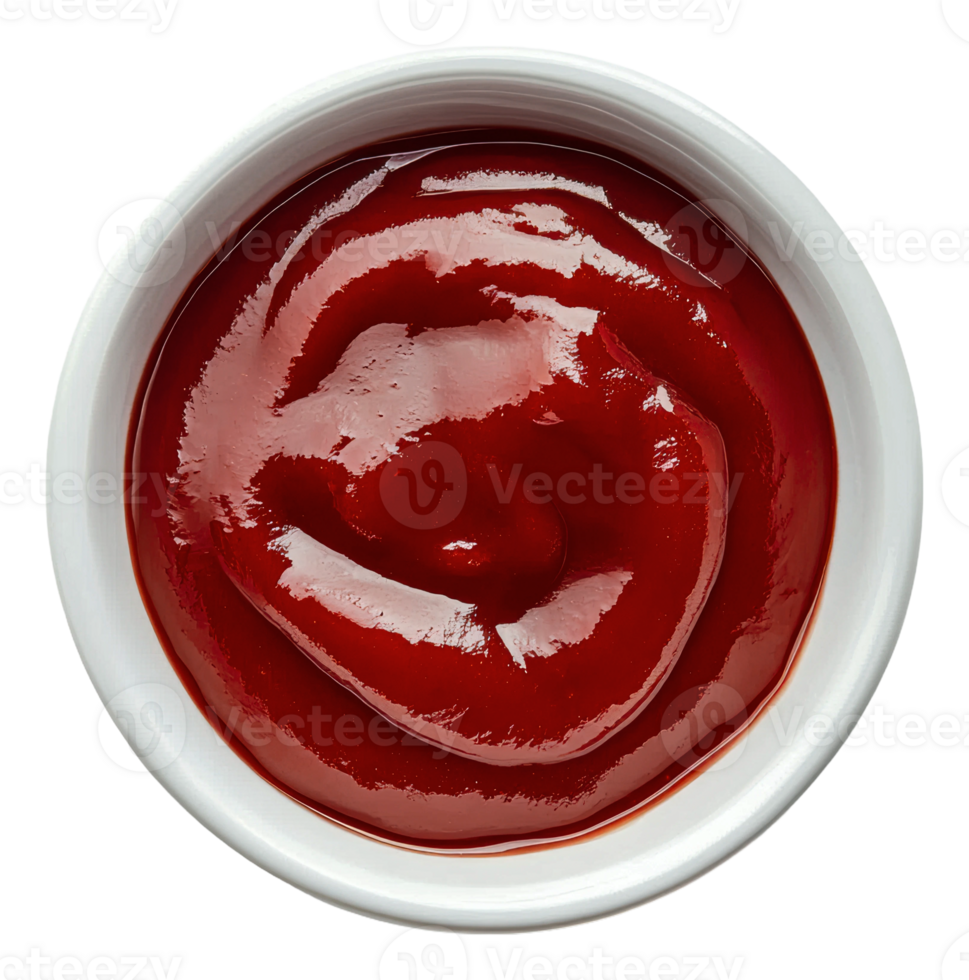 Ketchup in a bowl, ready to use png