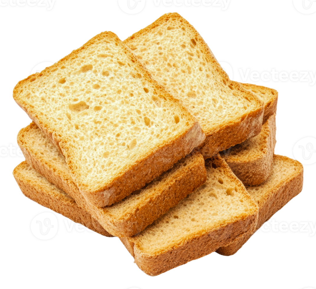 Slices of fresh whole wheat bread stacked neatly png