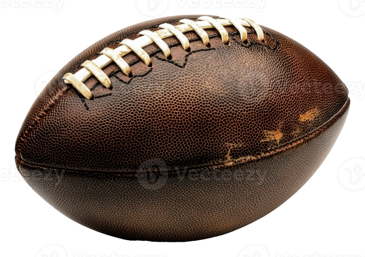 Classic leather football on a white background png