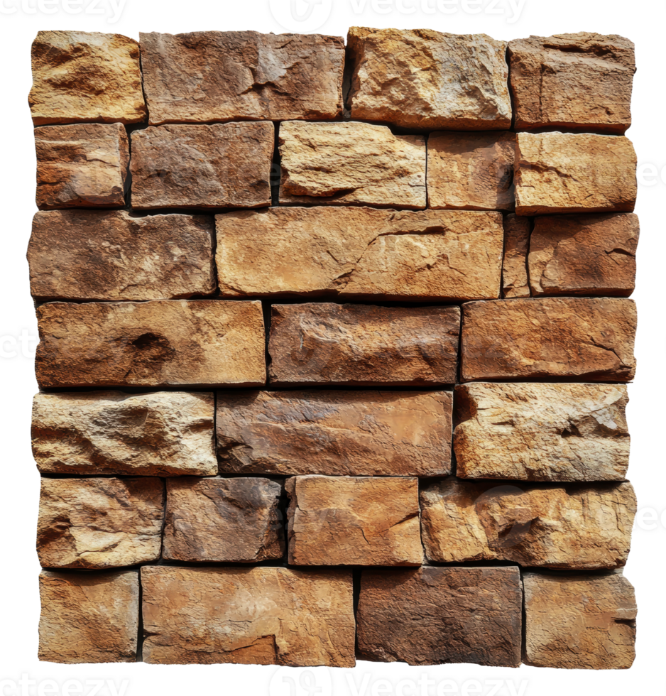 Textured stone wall built with natural materials png