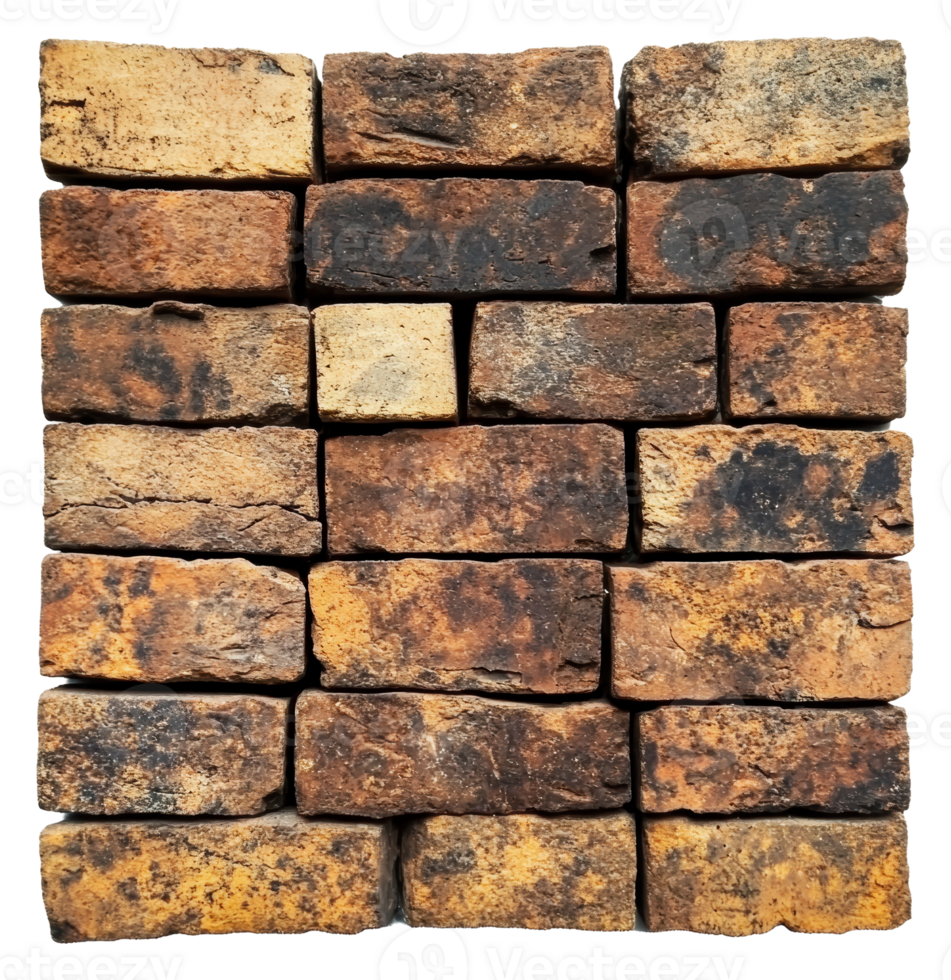 Weathered bricks arranged in a detailed pattern png
