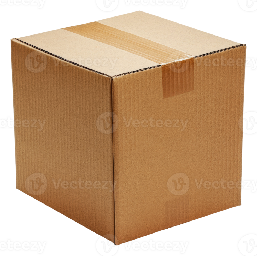 Shipping box ready at warehouse, cut out - stock . png