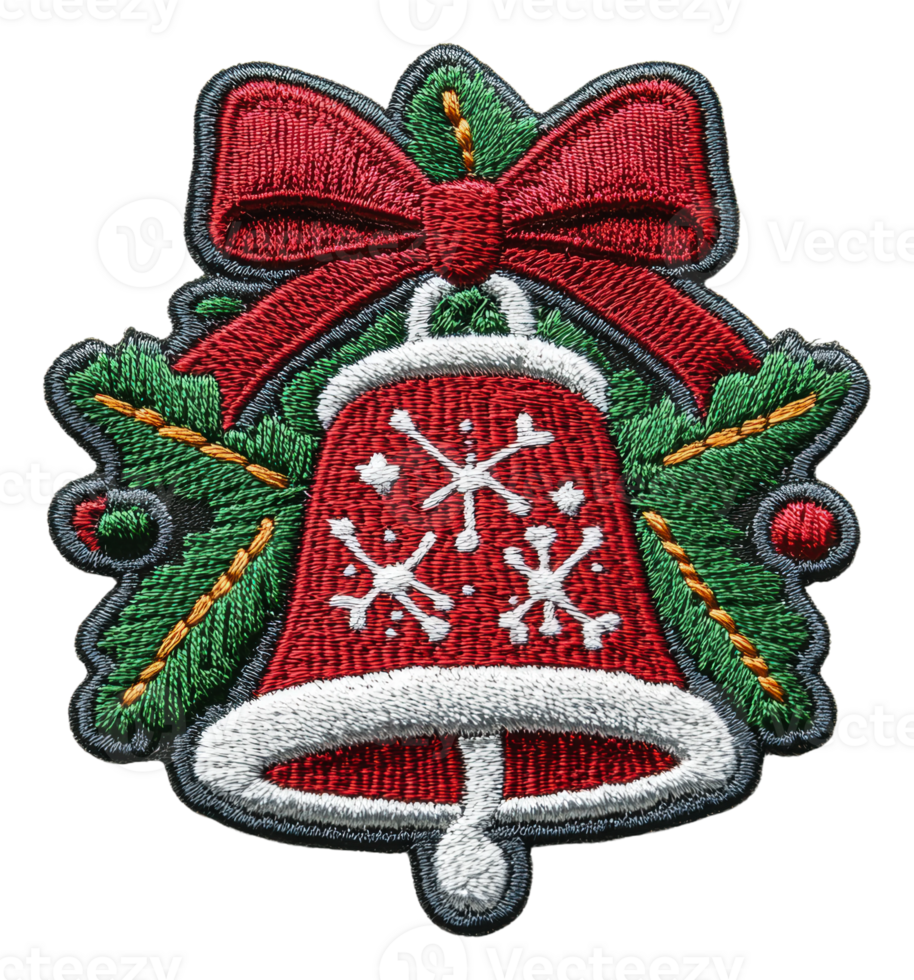 copo de nieve campana ornamento con un arco, cortar fuera - valores . png