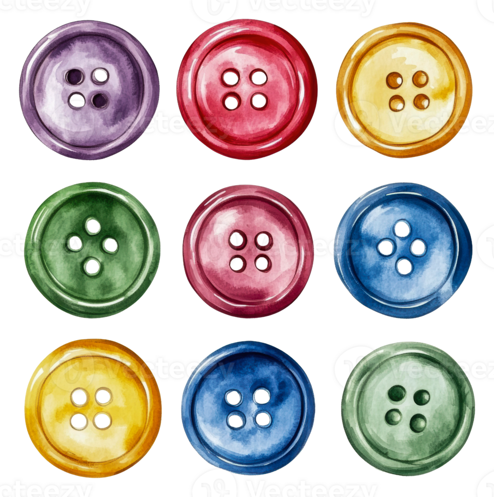 Colorful grid buttons on white background, cut out - stock . png