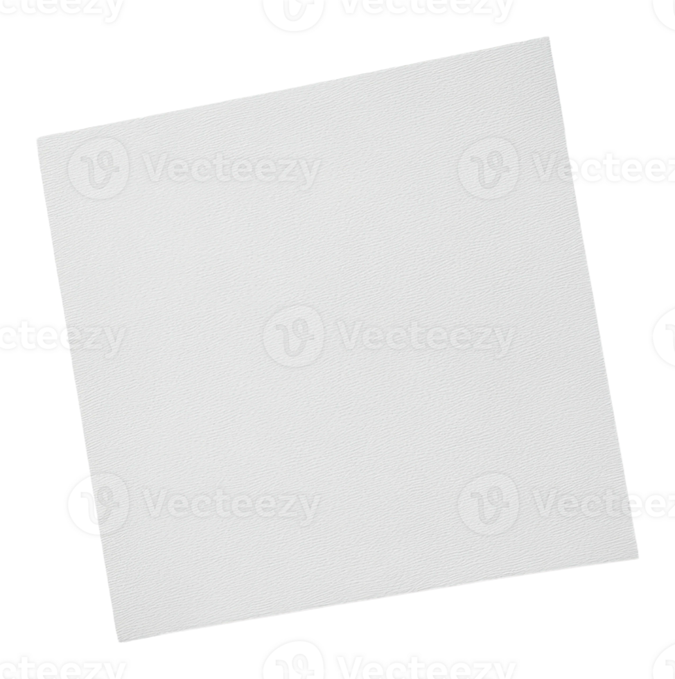 Blank square sheet on a flat surface in daylight, cut out - stock . png