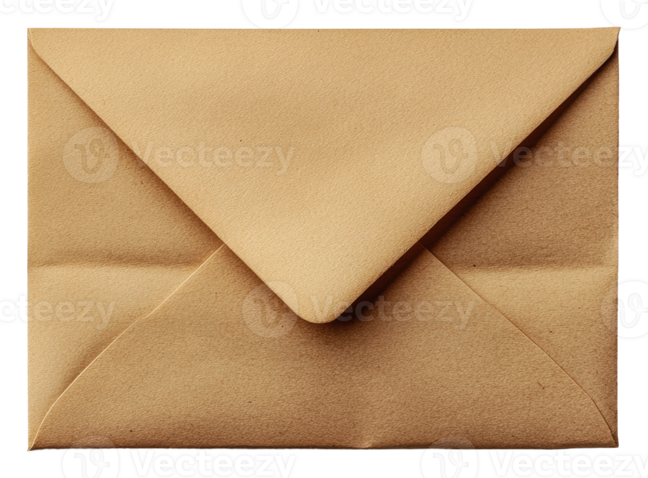Making a basic brown mailing envelope, cut out - stock . png