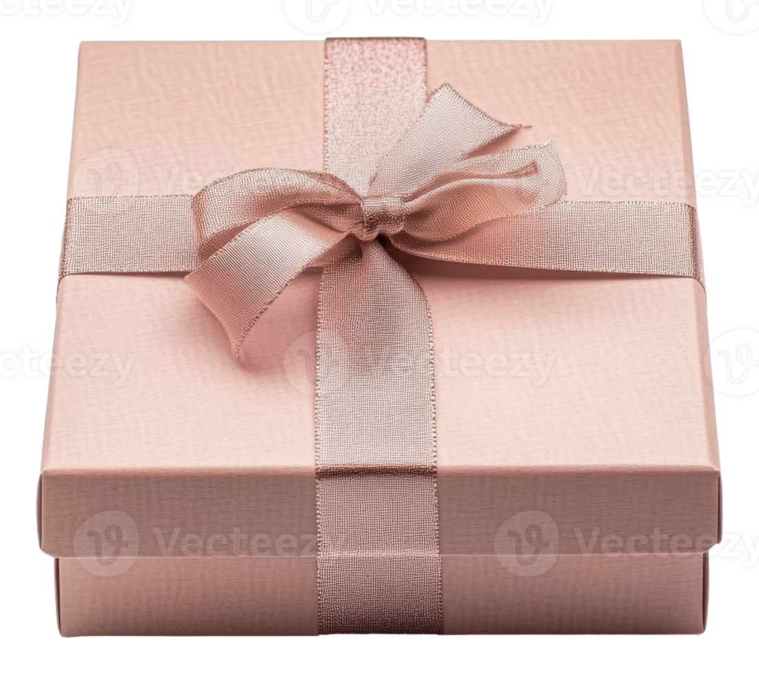 Gift box with ribbon for special events, cut out - stock . png
