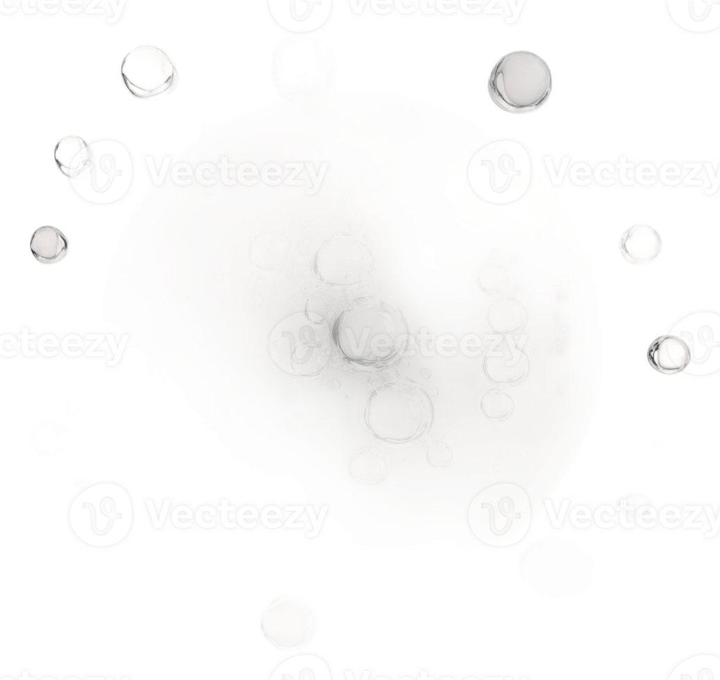 Bubbles in clear water on a sunny day, cut out - stock . png