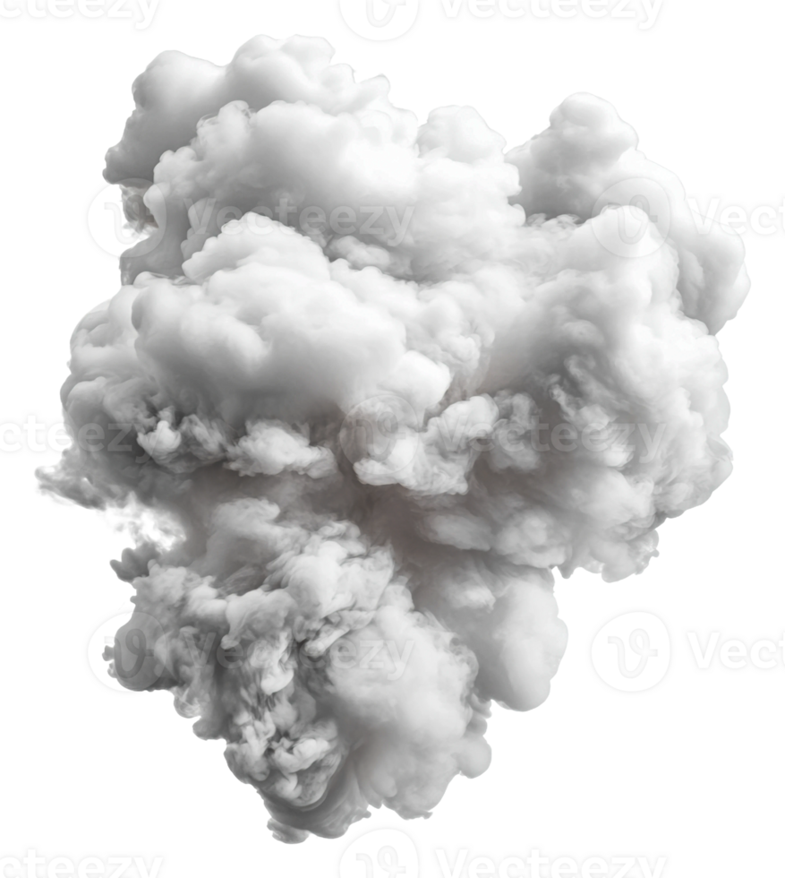 di spessore grigio Fumo nube crescente nel il Aperto aria, tagliare su - azione . png