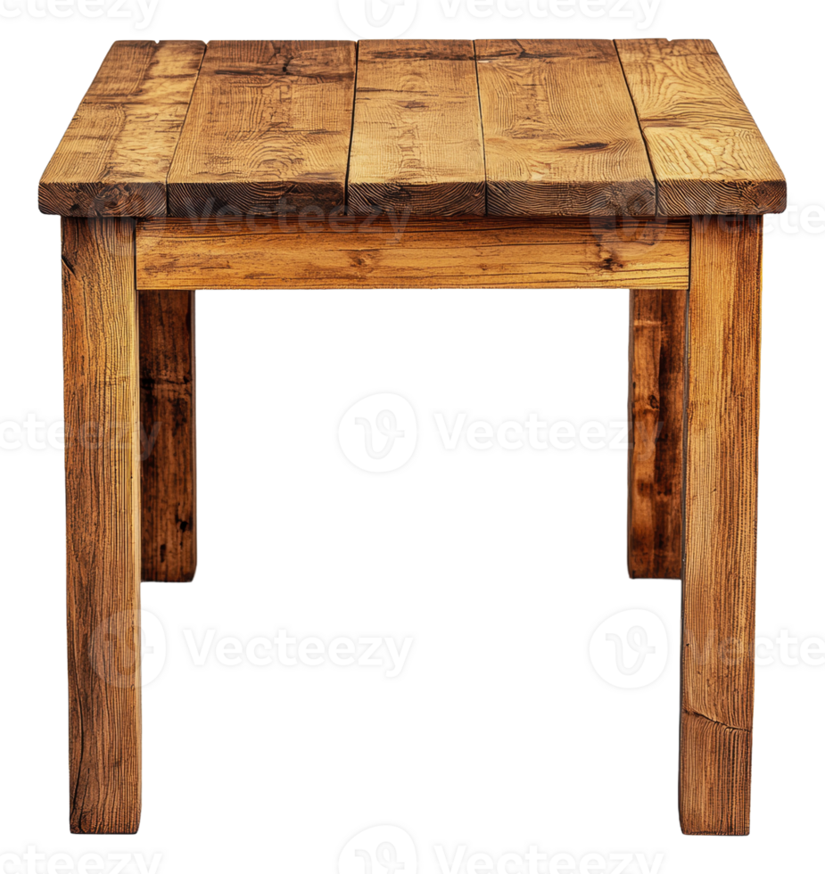 Simple wooden table suitable for dining or work, cut out - stock . png