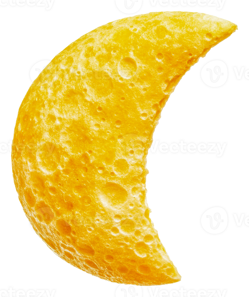 geel halve maan maan Aan wit, besnoeiing uit - voorraad . png