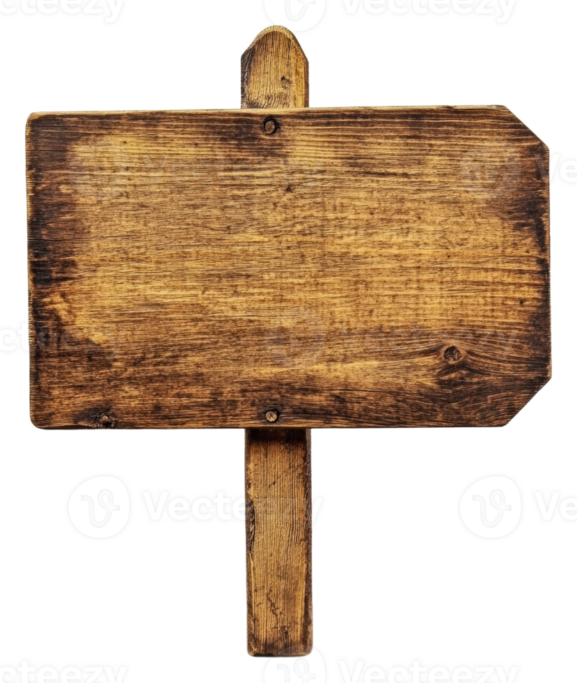 Rustic wooden sign for your customization, cut out - stock . png