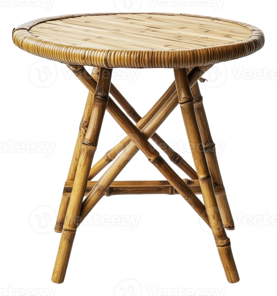 Rustic bamboo table ideal for outdoor gatherings, cut out - stock . png