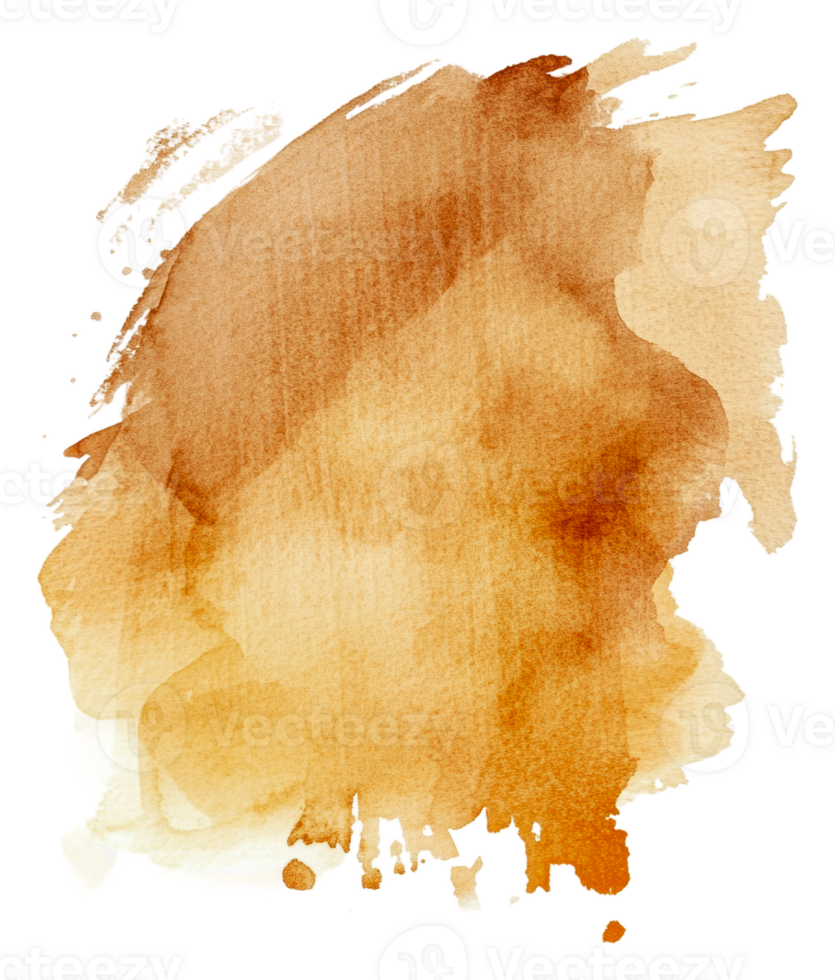 Warm abstract watercolor texture background design, cut out - stock . png