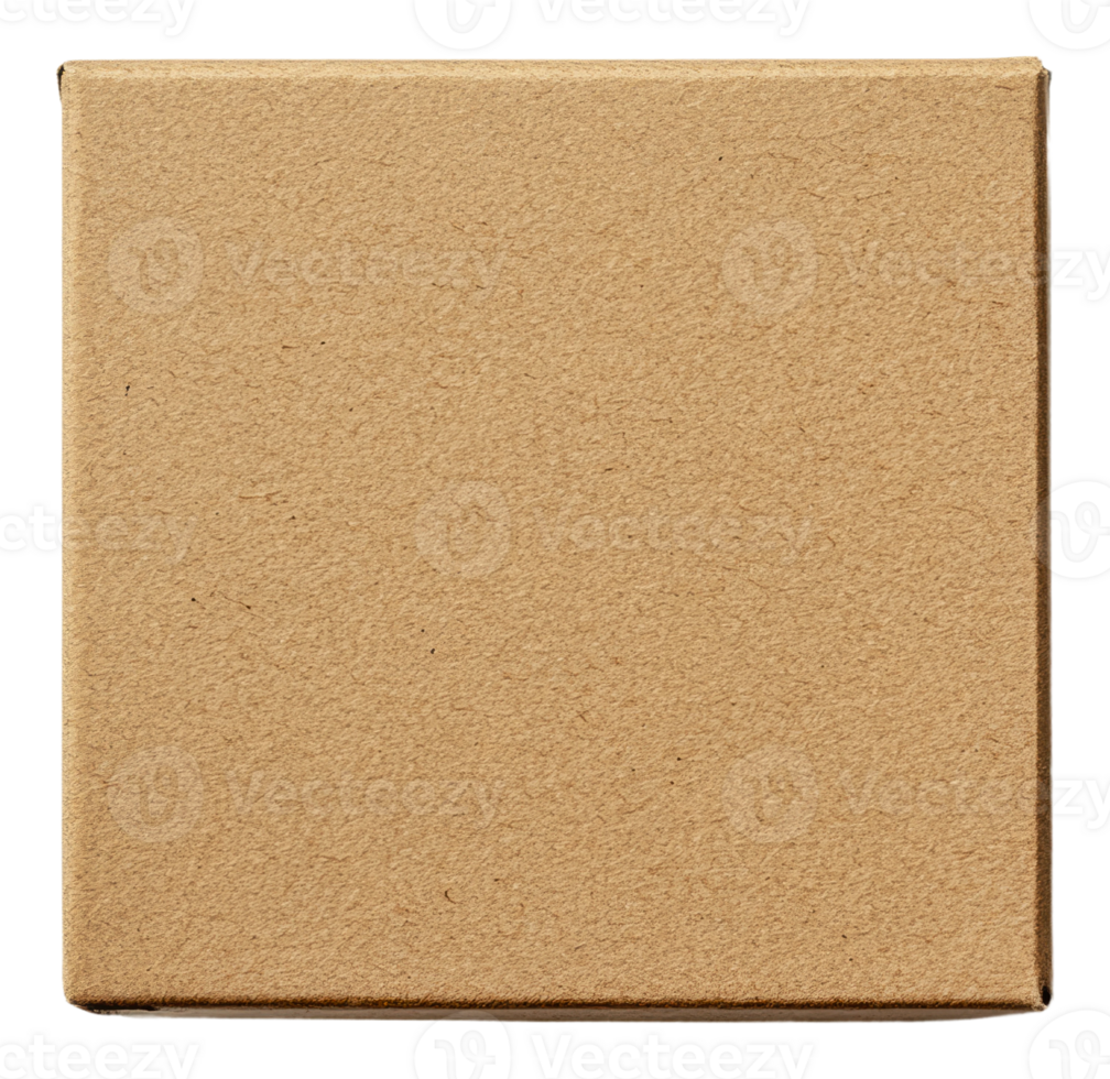 Blank cardboard box ready for packaging items, cut out - stock . png