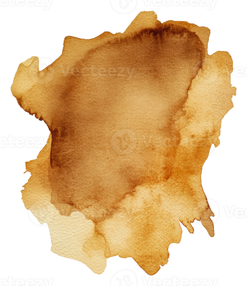 Warm, earthy watercolor illustration of brown hues, cut out - stock . png