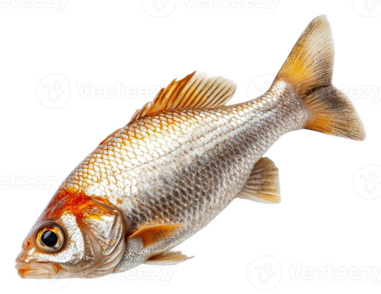 Freshwater fish caught in a river during daytime, cut out - stock . png