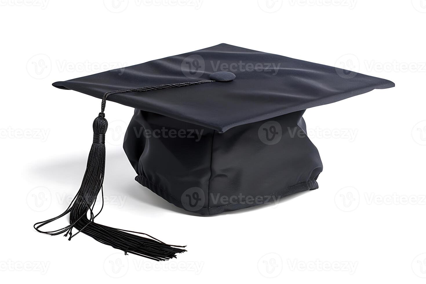 College graduation cap isolated on white background photo
